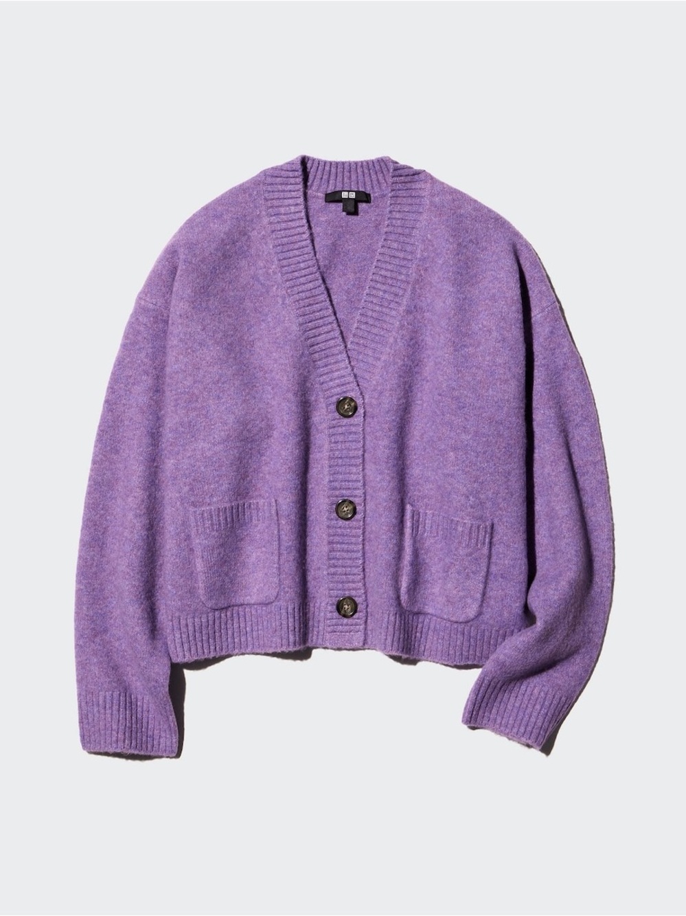 Uniqlo Soufflé Yarn Short Cardigan in purple unisex size XXL